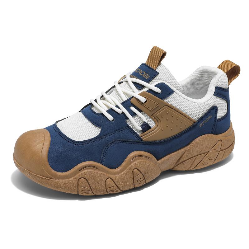 Fashion 2025 New Men's Casual Sport Shoes Autumn Trendy Niche High-End Feel Thick-Soled Old-School Style Breathable Plastic Shoes