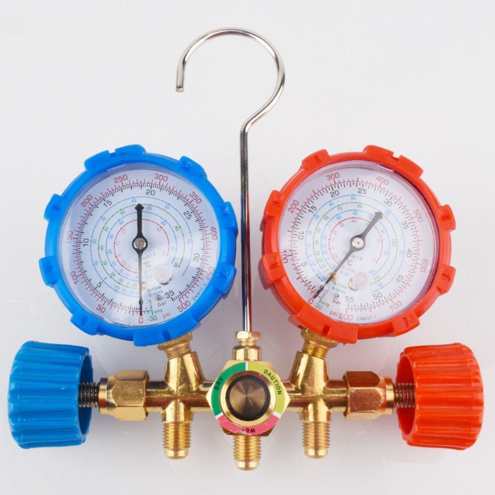 Adjustable AC Diagnostic Manifold Gauge Set  for R410a R22 R134a R404a Refrigerant