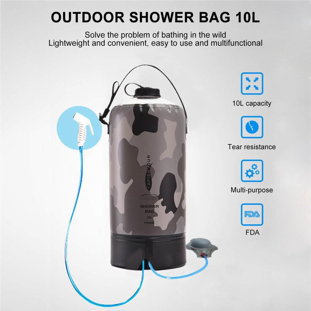 Compact and Lightweight Camping Shower Bag User-Friendly On Off Switch Solar Powered Heat Absorbing Design with Durable Build