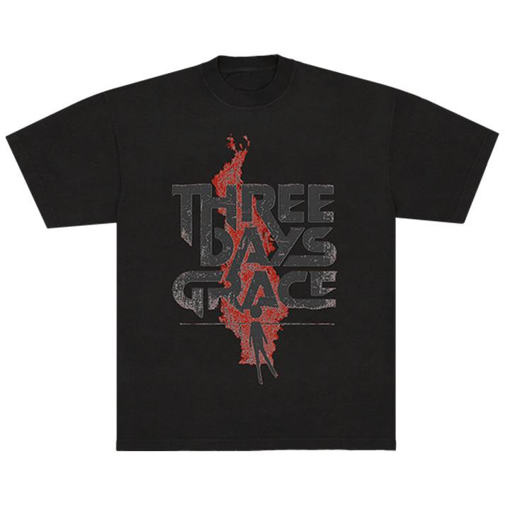 

NewThree Days Grace 034Alienation Flames034 Merch 2026 Tshirt S5XL Unisex T-Shirt L