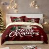 3pcs Merry Christmas Santa Claus Printed Chipless Duvet Cover Set Multi Size Bedroom Bedding Decoration Machine Washable