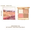 Four-in-one Multi-functional Facial Palette Pearlescent Matte Highlight Blush Concise Tray Waterproof Velvet Eye Shadow Palette