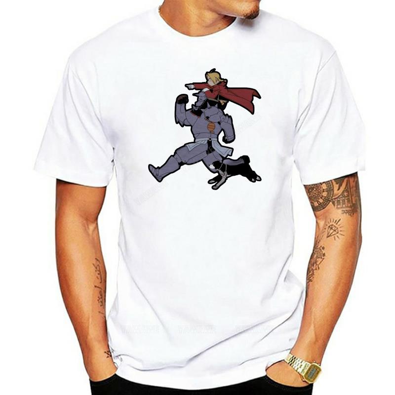 Men T shirt Full Metal Fullmetal Alchemist Steel Style Casual TShirt Japanese Anime Graphic Printed s women Adult Oneck tees S