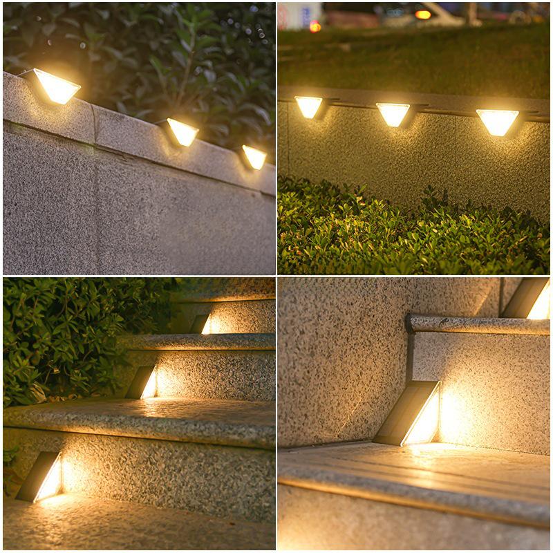 Waterproof Outdoor Solar Step & Pathway Lights for Courtyard and Stairway.