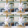 Plush Bunny Keychain With Cartoon Gingham Dress For Kids And Adults