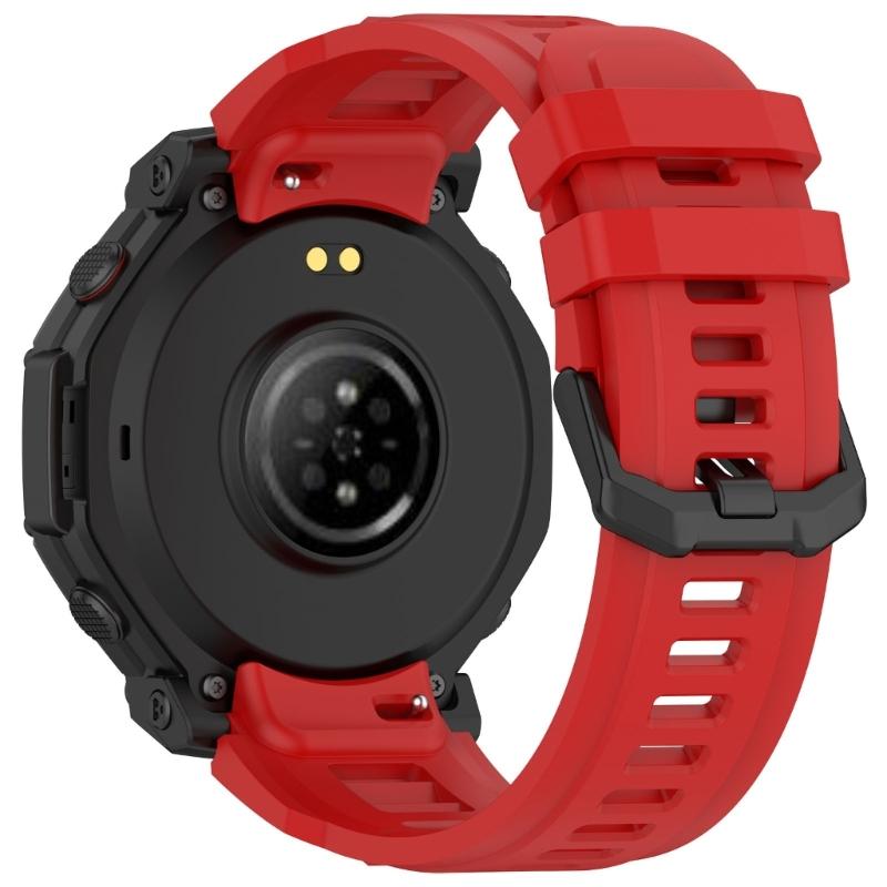 Sweatproof Sport Silicone Straps Multiple Hole Adjustable Universal Fit Flexible Soft Silicone Watch Band for Smartwatches