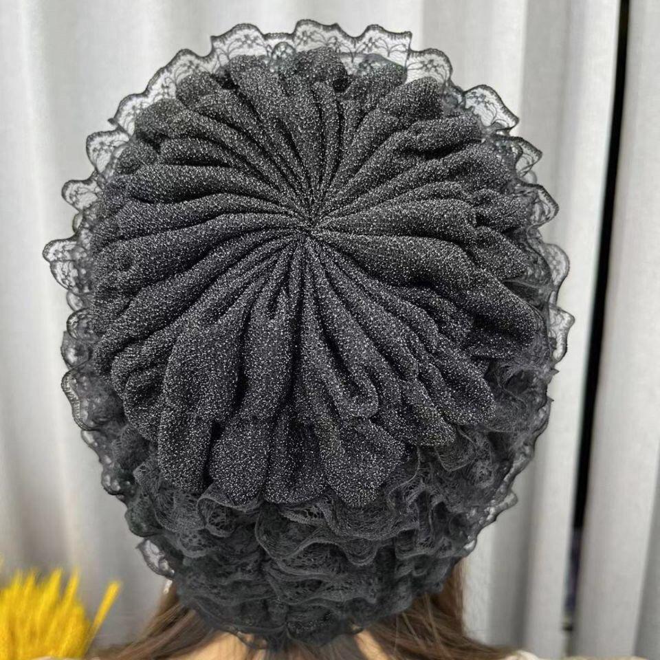 2025 Four Seasons Lace Hat: Windproof White Head Cover with Small Flowers
