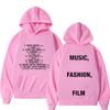 Album Music Film Tour Print Hoodie Men Women Fashion Sweatshirts Winter Loose Casual Hip-hop Pullover