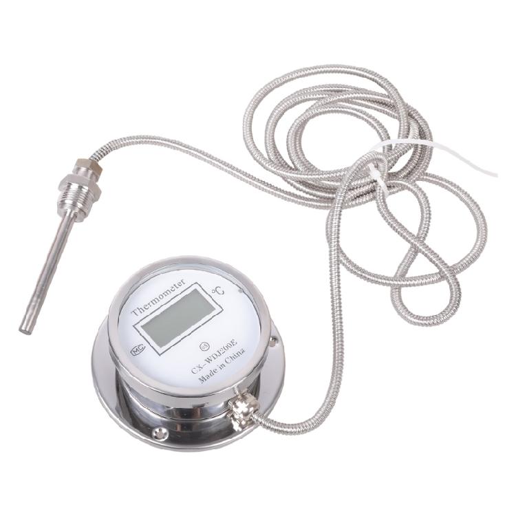 Corrosion Resistant Temperature Sensors Insulated Cable Threaded Digital Thermometers Three  Mounting Positions for Boiler