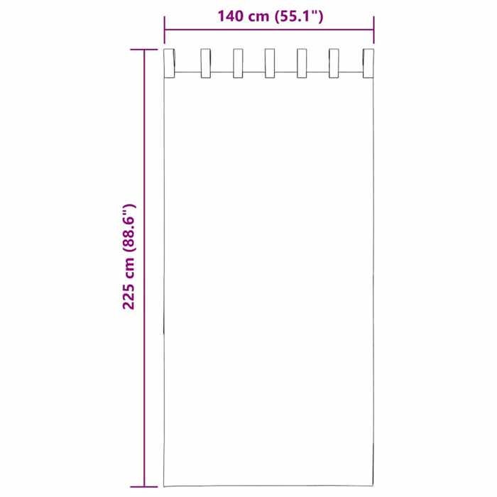 VidaXL Rideaux en voile avec boucles 2 pcs violet 140x225 cm, rideau en filet, rideau transparent, voile de fenêtre, 4102293