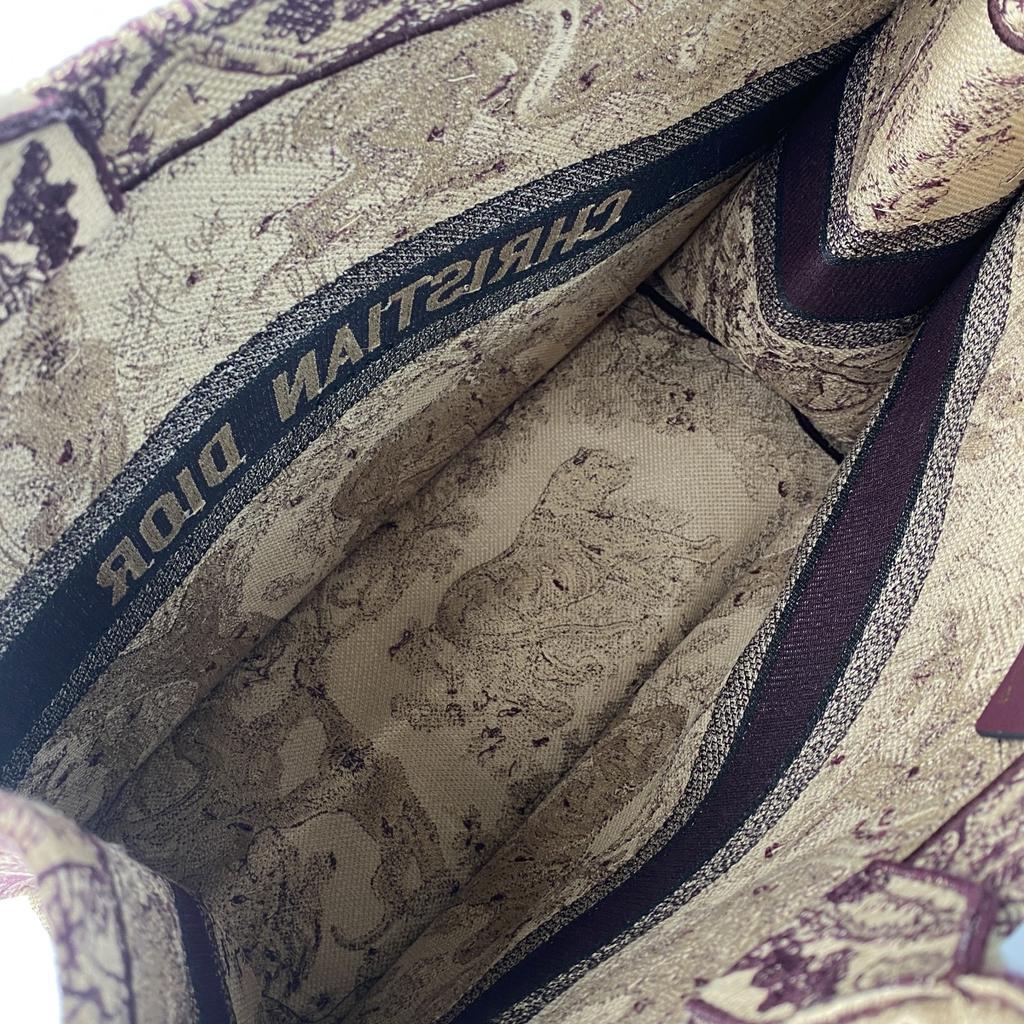 Used Christian DiorTote Bag Bordeaux series/Red Tea Canvas Women