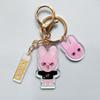 Stray Kids SKZOO Cartoon Double Sided Acrylic Keychain Cute Anime Character Keyring Bag Pendant Fan Merchandise Gift for STAY