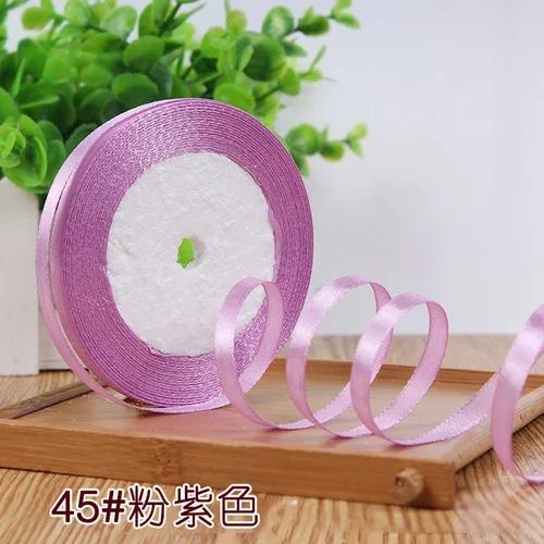 25Yards 6mm Silk Satin Ribbons for Crafts Bow Handmade Gift Wrap Partys Christmas Wedding Decorative Artificial DIY Accessories
