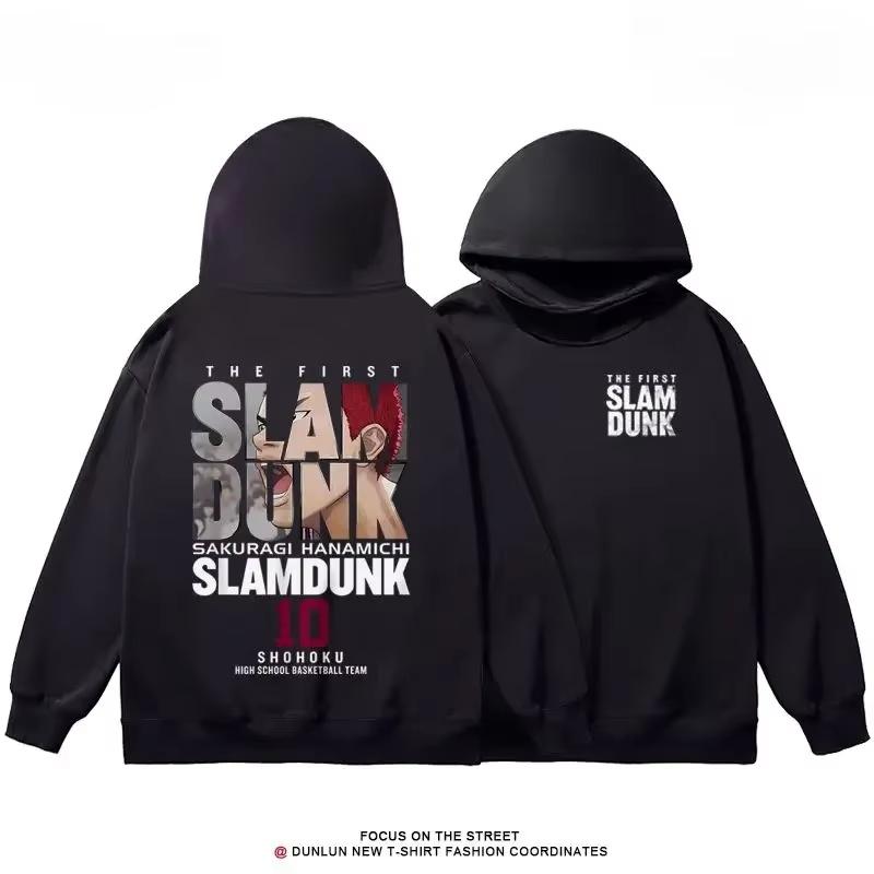 2024 Japanese Anime SLAM DUNK Men's Cotton Hoodie Pattern Printed Hoodie Loose Full Matching Preppy Style