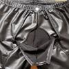 Pantalon en Faux cuir pour hommes, taille moyenne, élastique, fermeture éclair convexe, entrejambe ouvert, Sexy, slim, pantalon de Performance sur scène