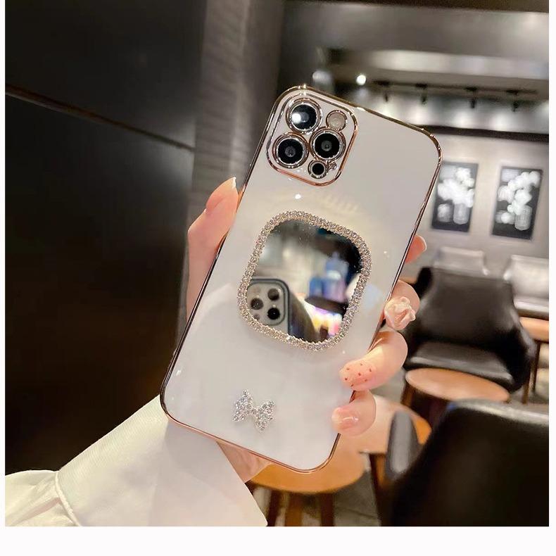 Applicable To Apple 16 Mobile Phone Case Creative 13 Silicone Mirror IPhone 14 Protective Case Fashion 15Promax