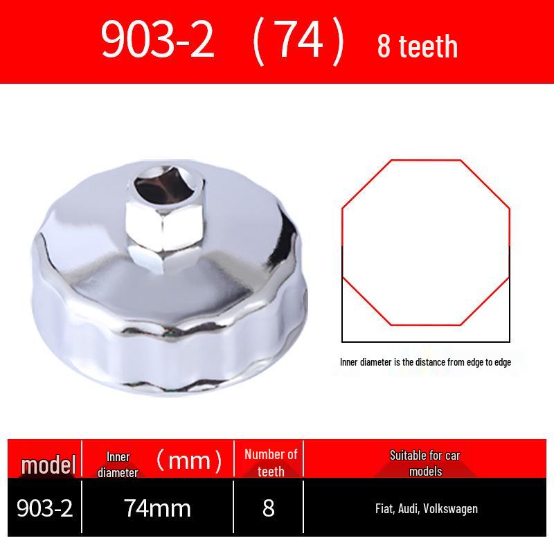 Cap-Style Oil Filter Wrench Tool for Easy Installation and Removal