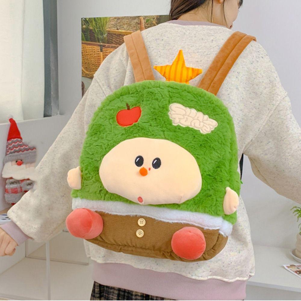 Kawaii Cartoon Fluffy Backpack Casual Plush Shoulder Bag Cute Student’s School Bag  Outdoor