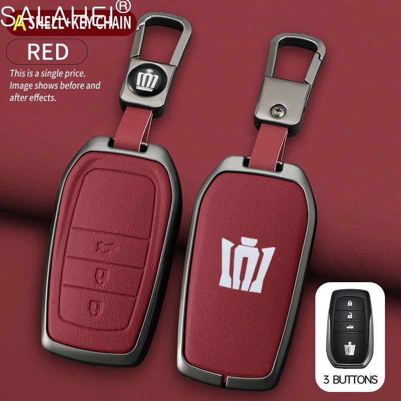Zinc Alloy Car Key Case Cover Shell Holder For Toyota Corolla Prius RAV4 Crown Hilux Fortuner Camry Land Cruiser Prado CHR Altis
