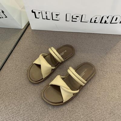 Fashion Women's Sandals Soft Bottom Beach Shoes Temperament Female Slippers 2024 Summer New Slippers Versatile Zapatos De Mujer