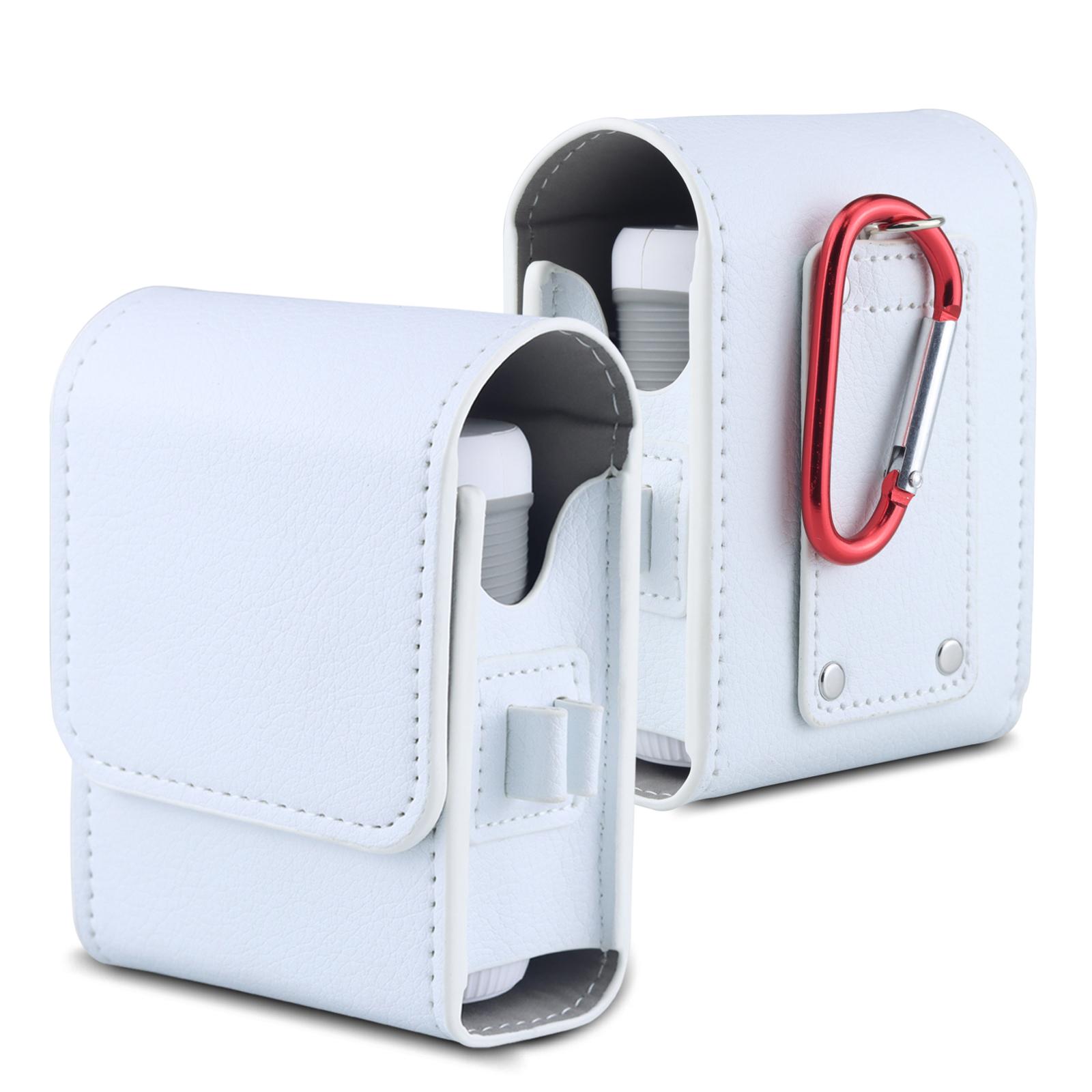 

Golf Rangefinder Case PU Leather Golf Range Finder Carry Bag with Carabiner белый