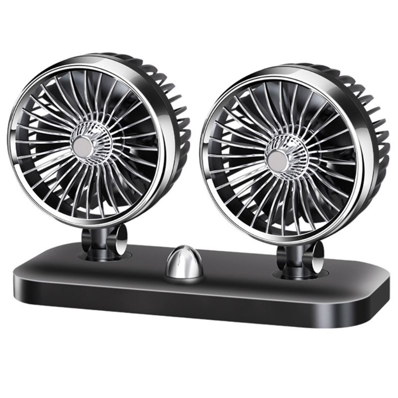 Buy Doubleheaded Cooling Electric Car Fan 12V/24V Auto Powerful Highwind Air Tool at