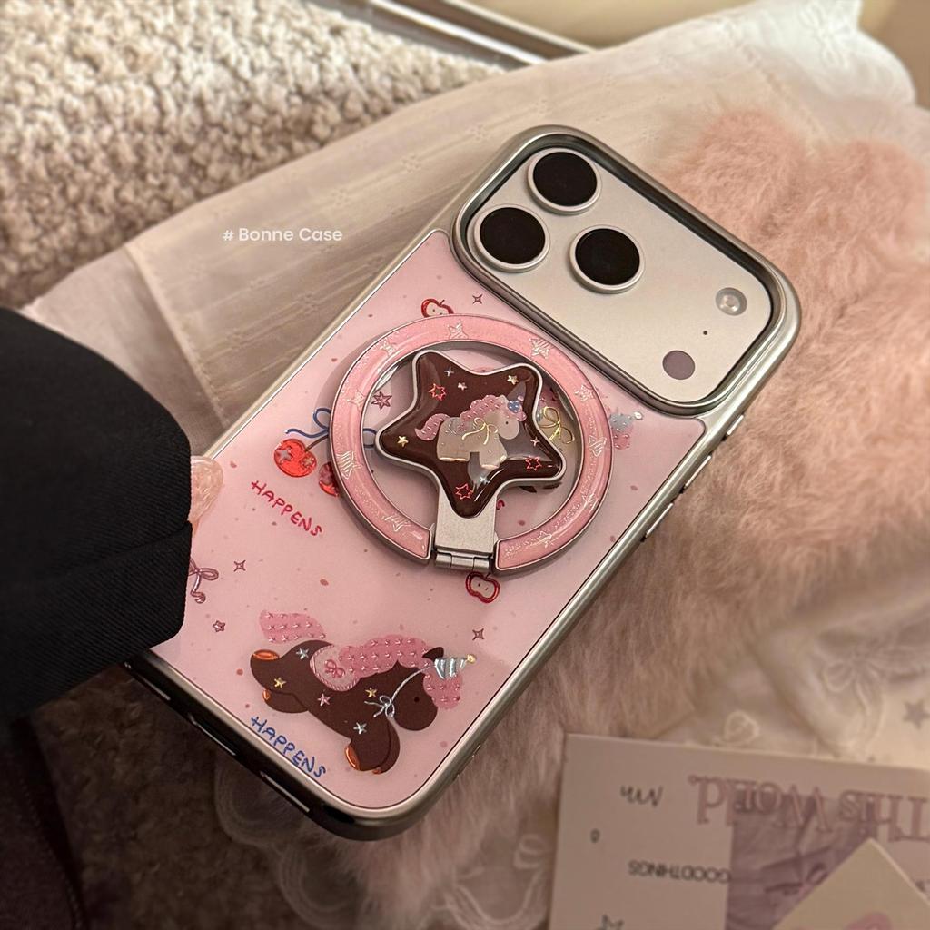 Pink Pony Magnetic Phone Case for iPhone 16, iPhone 17, and iPhone 17 Pro Max