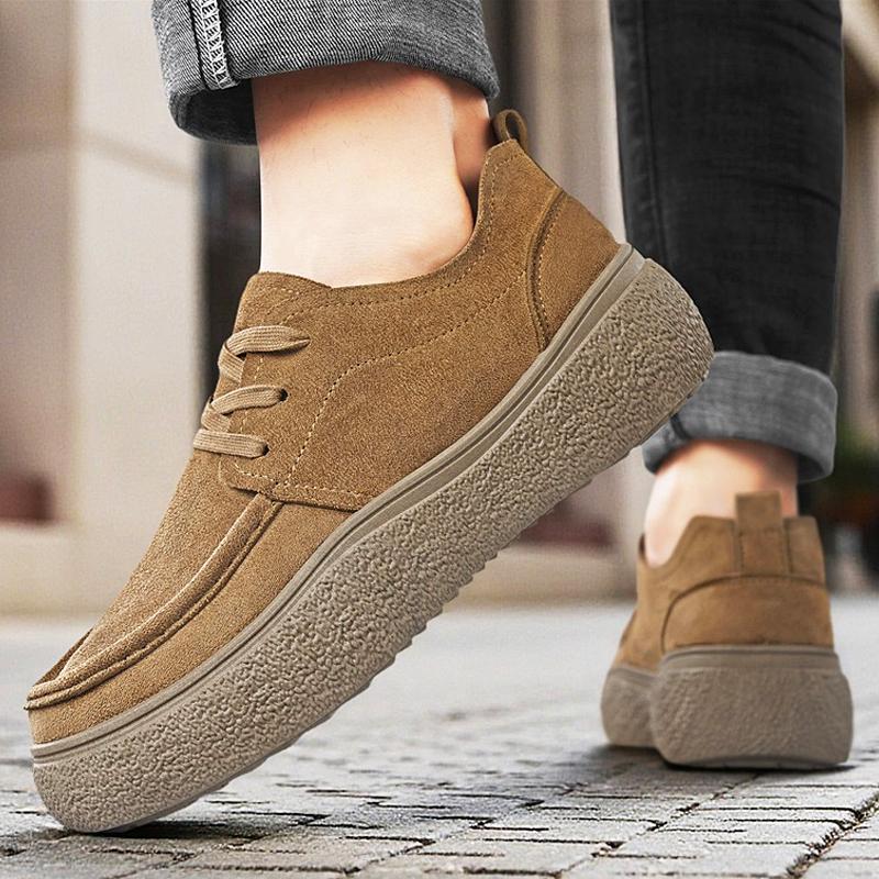 Fashion Platform Mens Casual Shoes Comfort Soft Men Loafers Lightweight Slip on Walking Sneakers Breathable Flats Driving Shoes
