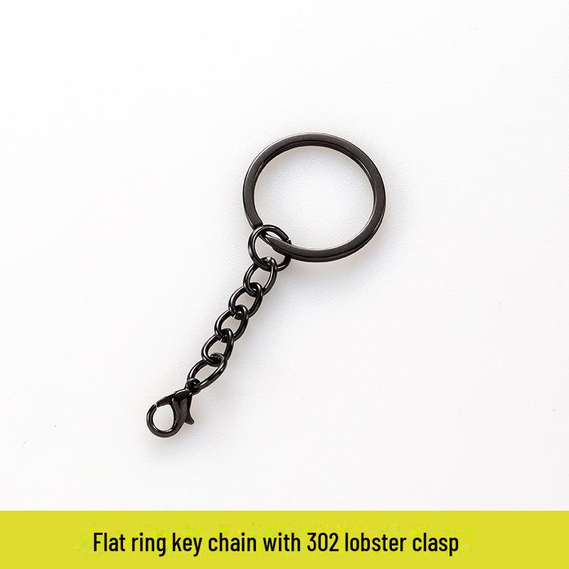 Gun Black Metal Key Chain Doll DIY Jewelry Handmade Accessory