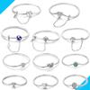 Charms Silver 925 Snake Chain Bracelet Silver Chain Bracelets 17-20CM Fit DIY Charms Beads Fashion Women Jewelry