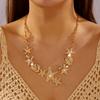 Starfish Shell Imitation Pearl Necklace Summer Beach Vacation Style Accessory Personality Daily Accessory
