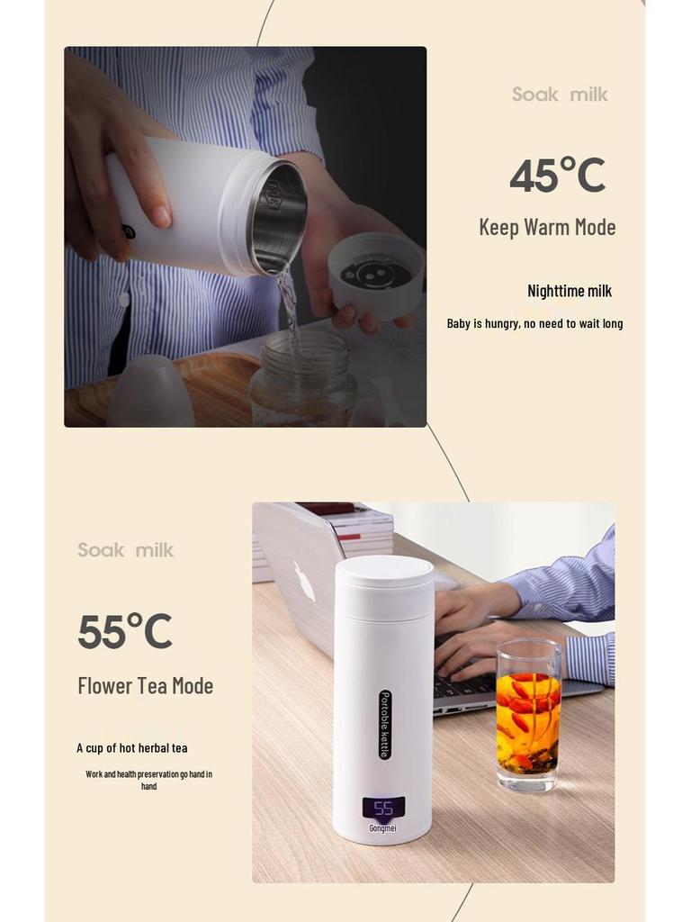 Portable Electric Heating Cup for Travel and Office