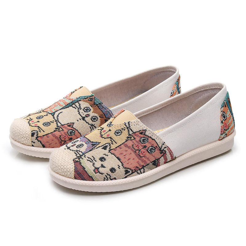 Spring New Cloth Shoes Women's Shoes Non-slip Soft Sole Trend Versatile Canvas Shoes One-pedal Fisherman Shoes