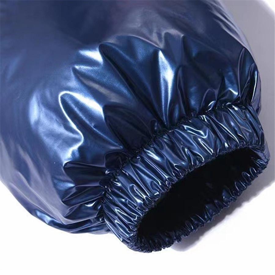 Glänzend gepolsterte Jacke Männer lose Parka Hip Hop Streetwear dicke Windjacke Winter warmen Mantel Stehkragen Oberbekleidung Herrenbekleidung