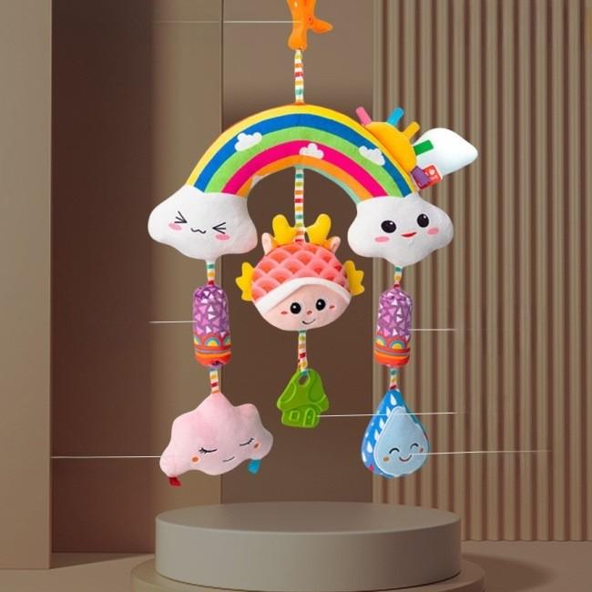 Plush Baby Grab Toy With Rope For Toddler Hand Exercise And Sensory Play