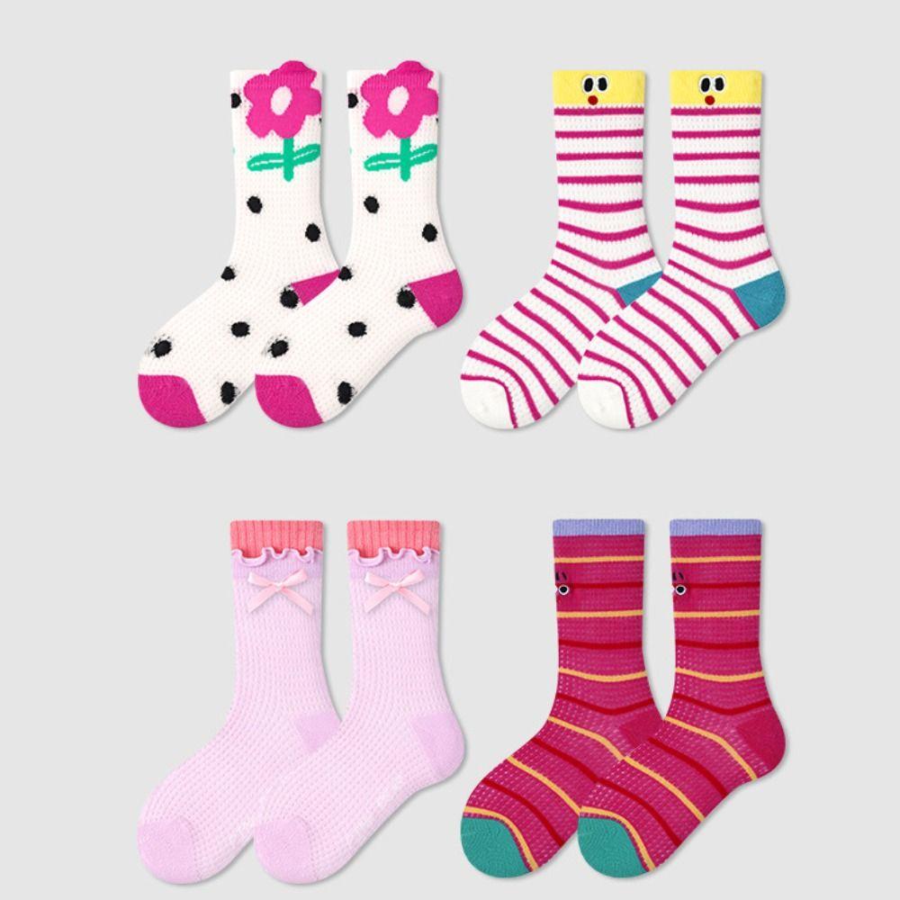 

Детские носки с героями мультфильмов, хлопковые носки для девочек в корейском стиле, милые детские носки, нескользящие M-Q