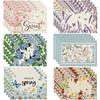 Floral Summer Placemats Set Seasonal Spring Placemats for Party Kitchen Dining Summer Decoration