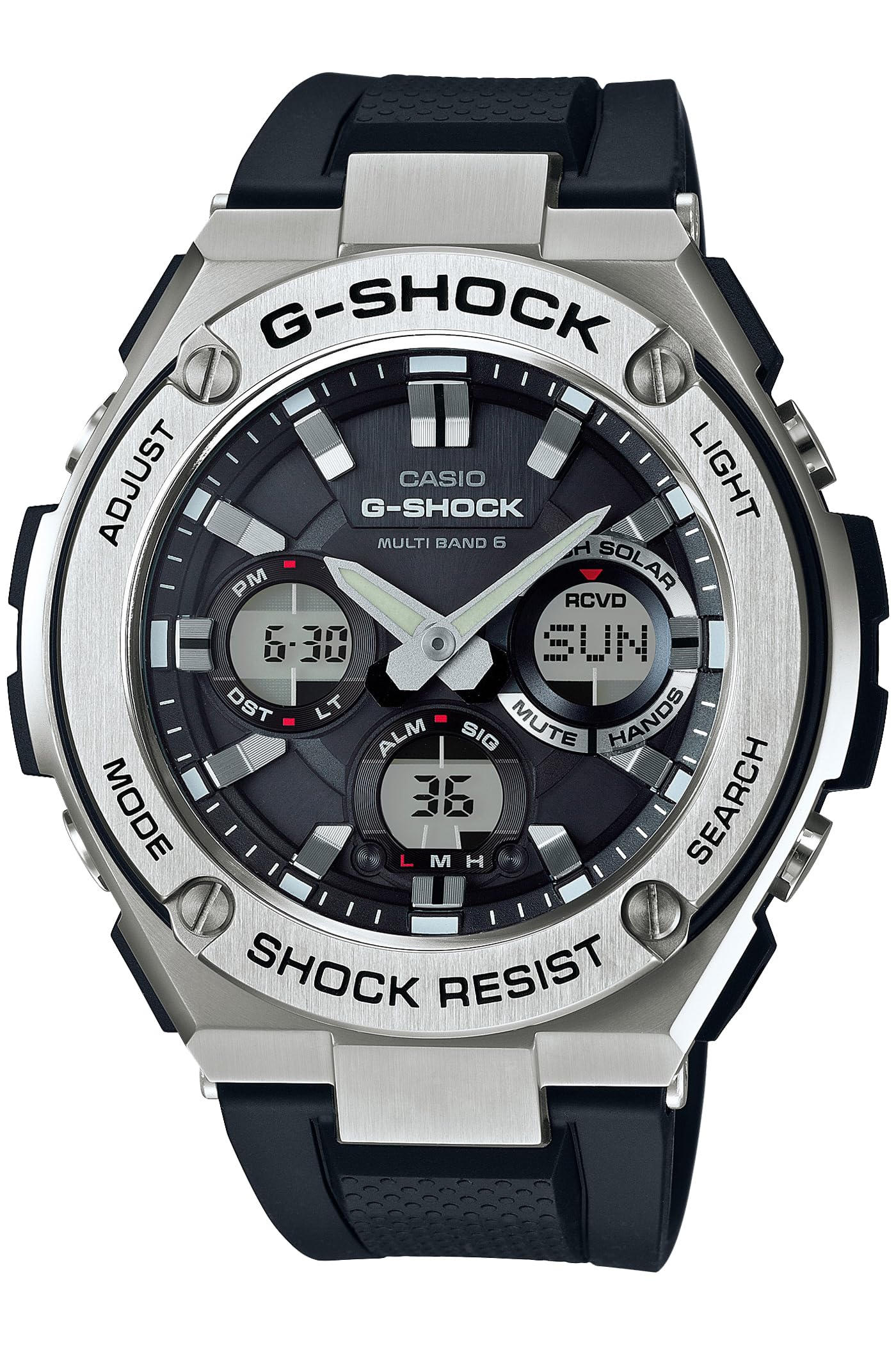 

[Casio] G-Shock Watch [Domestic Genuine Product] G-STEEL Radio Solar GST-W110-1AJF Black
