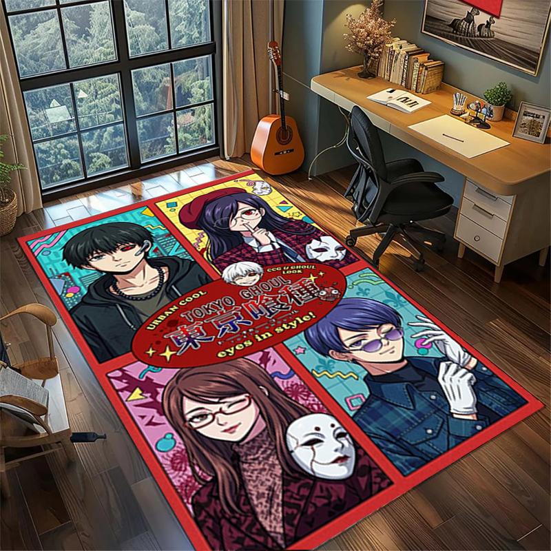 Large Area Floor Mat Rug "Tokyo Ghoul" Non Slip Washable Carpet Bedroom Gamer Room Decor—kwq100