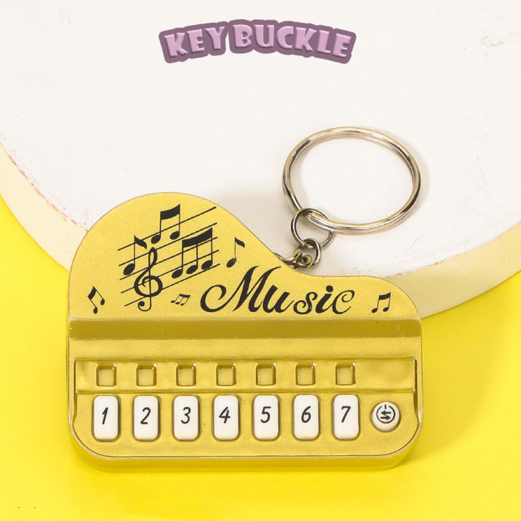 1 Pcs Creative Mini Electronic Piano Keychain Pendant Luminous Music Toy Small Gift