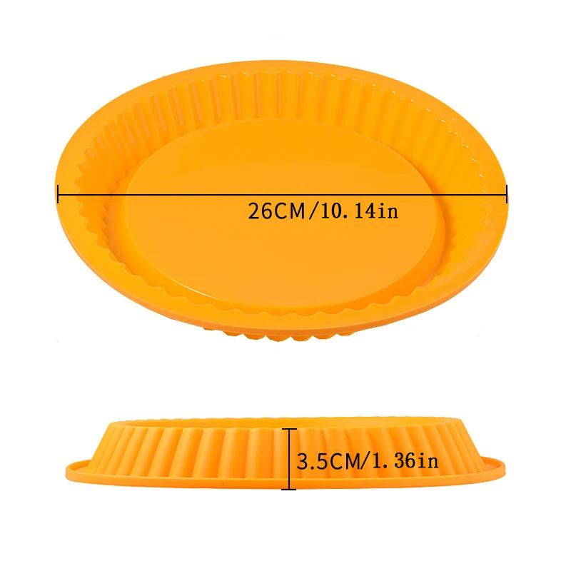 26cm Silicone Cake Baking Tray High Temperature Pizza Pie Pan Easy Release Toast Bread Mold For Kitchen Tools Pastry Accessories