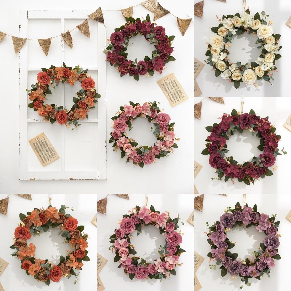 Fall Faux Peony Colors Silk Flower Garland For Festive Wall And Door Decorations