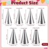 Bewudy 7 Pcs Round Hole Piping Tips Set, Stainless Steel Cupcake Frosting Nozzles Tool Professional Cake Decorating Tool for Baking Cookies Puff