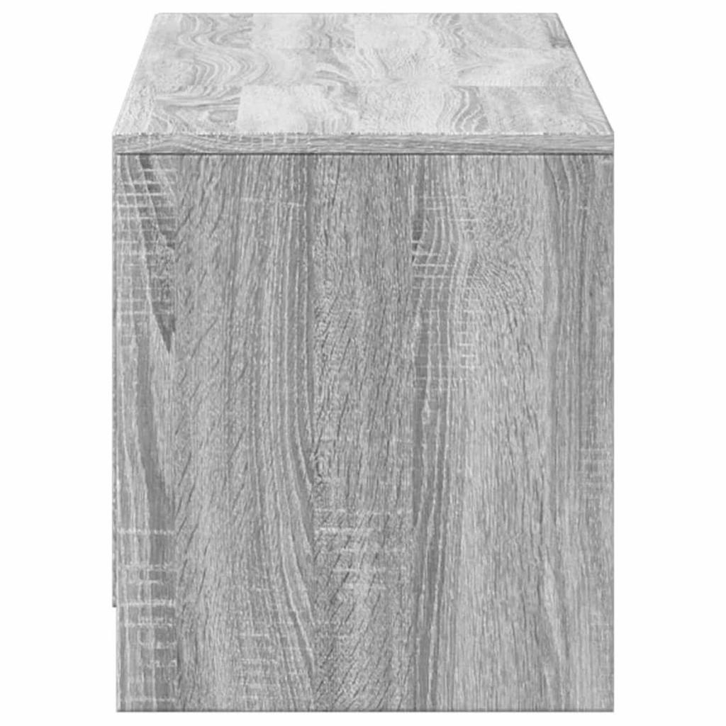 TV Cabinet with LED Lighting Grey Sonoma 140 x 34 x 40 cm Particleboard