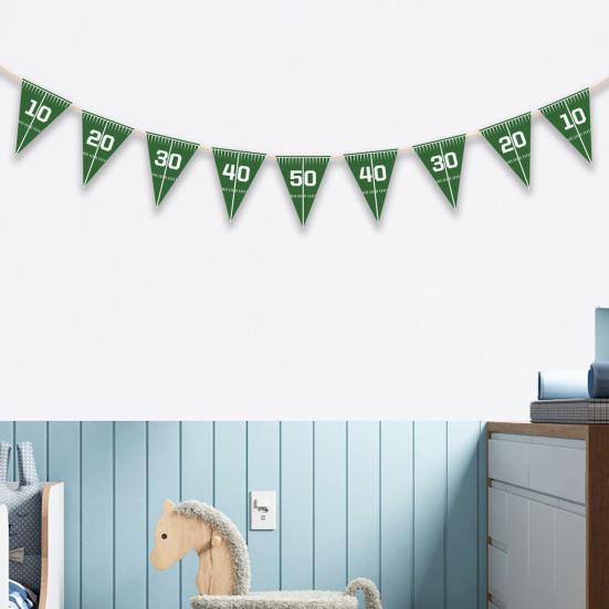 Banner Flag Vibrant Colors Rugby Theme Design Create Atmosphere Easy Hanging Party Decoration Banner