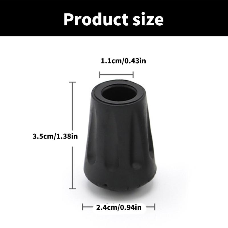 10pack Universals Trekking Poles Caps Trekking Poles Protectors Rubber Sleeve for Asphalts And Gravels
