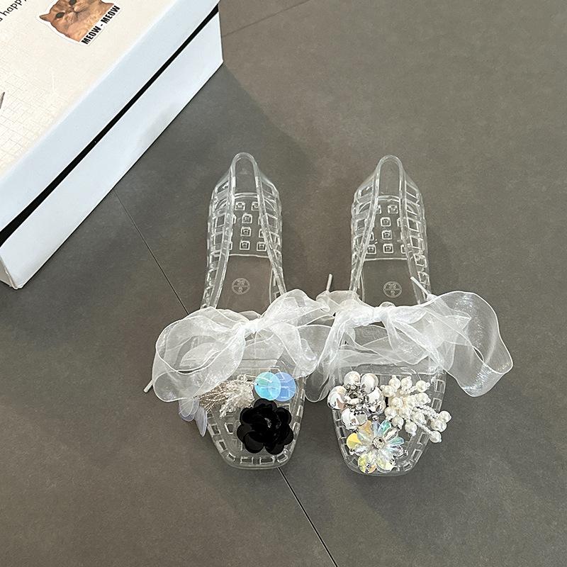 

Korean version of fashionable versatile casual design bow Mary Jane shoes women s 2025 summer new exquisite ribbon single shoes 40 белый