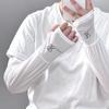Anti-UV Ice Silk Sleeves Letter Sun Protection Cover Elastic Sunscreen Sleeve  Driving