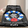 1pc Comfortable Home Print Throw Blanket, Rangers FC Blanket For Bed and Sofa Use, Special Present For Family