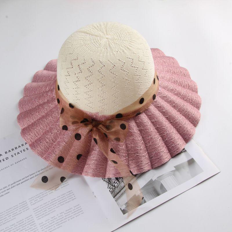 Women's Fashionable Sun Protection Wide Brim Straw Hat for Summer Beach and Scenic Outings